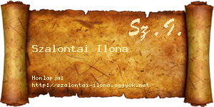 Szalontai Ilona névjegykártya